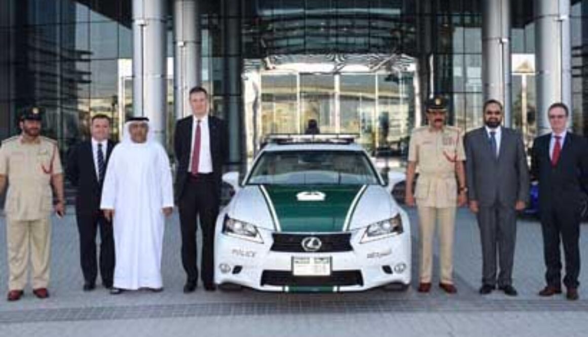 Dubai police and their new Lexus car